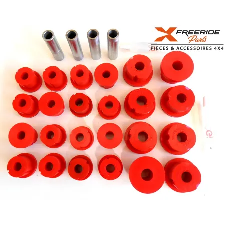 Kit de silent bloc de lames avant et arrière polyuréthane pour Suzuki Samurai