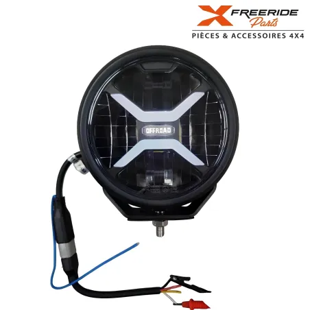 Phare LED puissant 80W homologué Osram, avec 2 intensités de lumière! Nouveau design avec couleur orange/ambré ou blanche.