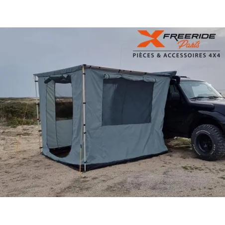 Fermeture avec sol pour auvent 2m x 2.5m couleur grise