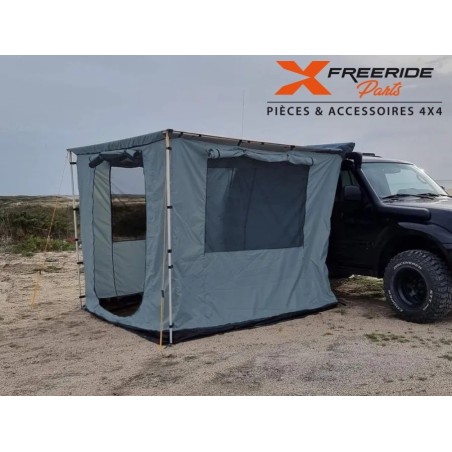 Fermeture avec sol pour auvent 2.5m x 3m couleur grise