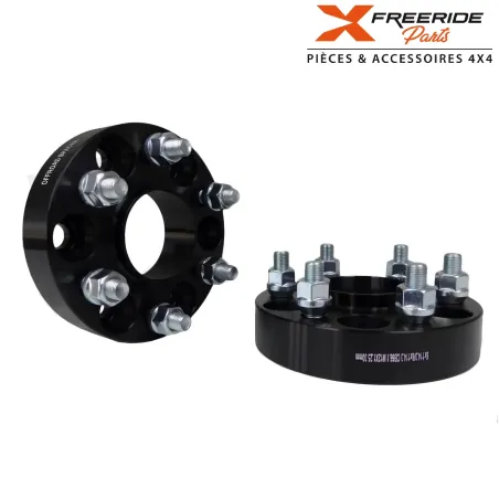 Jeu de 2 élargisseurs de voie de 30 mm en aluminium 6061-T6, visserie comprise.