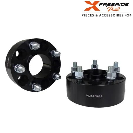 Jeu de 2 élargisseurs de voie de 50 mm en aluminium 6061-T6, visserie comprise. Jeep