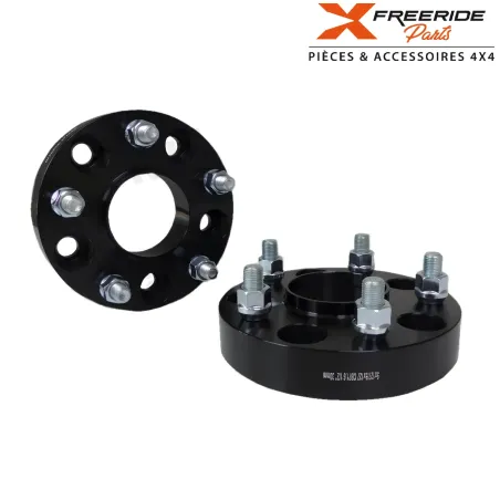 Jeu de 2 élargisseurs de voie de 30 mm en aluminium 6061-T6, visserie comprise. Jeep