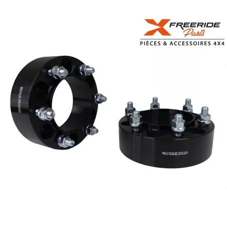 Jeu de 2 élargisseurs de voie de 50 mm en aluminium 6061-T6, visserie comprise. Nissan Toyota