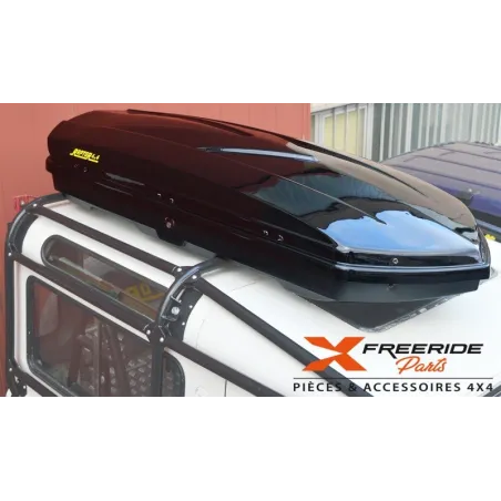 Coffre de toit Raptor4x4 en ABS laqué GLOSS WHITE d'une capacité de 680 litres