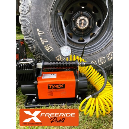 Compresseur Tyrex idéal pour raids et balades 4x4. Ce compresseur robuste est fiable vous suivra partout sans faiblir.