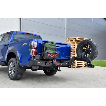 Bras modulaire avec support de jerrican 30L pour Isuzu D-max 2020- adapté au pare-chocs F4X4