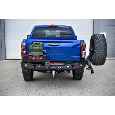 Bras modulaire avec support de jerrican 30L pour Isuzu D-max 2020- adapté au pare-chocs F4X4