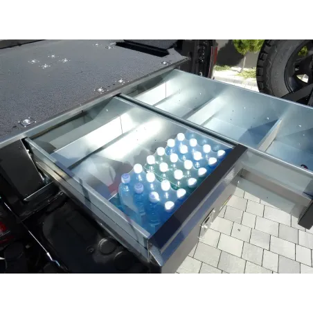 Aménagement avec tiroirs et rangements F4X4 pour Ford Ranger T7 2015-2019 3.2 TDCI