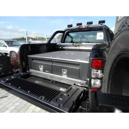 Aménagement avec tiroirs et rangements F4X4 pour Ford Ranger T7 2015-2019 3.2 TDCI