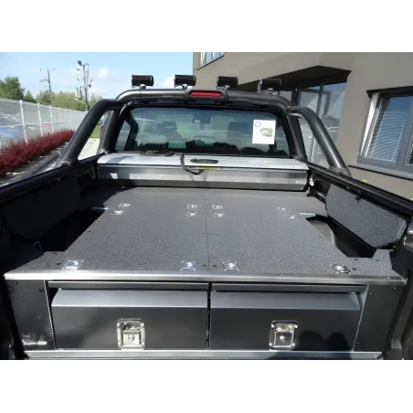 Aménagement avec tiroirs et rangements F4X4 pour Ford Ranger T7 2015-2019 3.2 TDCI