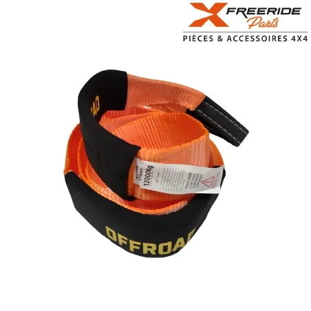 Sangle de 3 mètres munie de deux boucles pouvant tracter 12 tonnes.