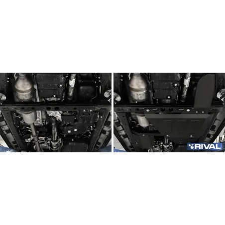 PLAQUE PROTECTION 3 mm RIVAL ACIER BT+ADBLUE+SONDE LAMBDA TOYOTA HILU