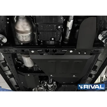 PLAQUE PROTECTION 3 mm RIVAL ACIER BT+ADBLUE+SONDE LAMBDA TOYOTA HILU