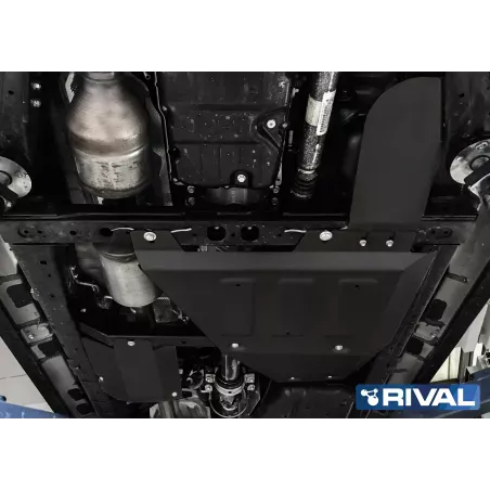 PLAQUE PROTECTION 3 mm RIVAL ACIER BT+ADBLUE+SONDE LAMBDA TOYOTA HILU