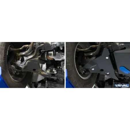 PLAQUE PROTECTION 3 mm RIVAL ACIER LEVIERS AV NISSAN NAVARA 2015-2021