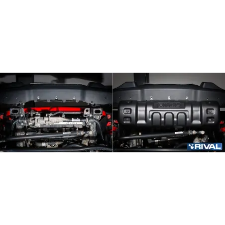 PLAQUE PROTECTION 2,5 mm RIVAL ACIER BARRE DIRECTION JEEP GLADIATOR