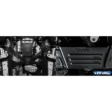 PLAQUE PROTECTION 3 mm RIVAL ACIER BOÎTE DE VITESSE FORD RANGER 2022-