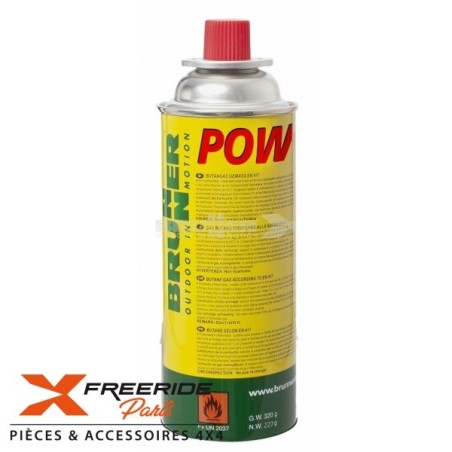 Cartouche à valve à vis 227G avec mélange gazeux propane/butane de marque Brunner