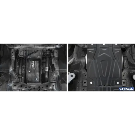 PLAQUE PROTECTION 3 mm RIVAL ACIER BOÎTE DE VITESSES FIAT FULLBACK 2