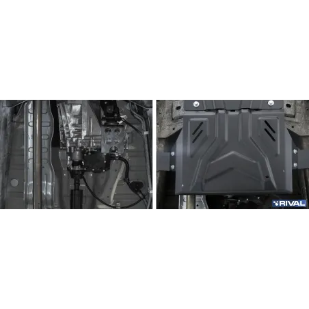 PLAQUE PROTECTION 3 mm RIVAL ACIER BOÎTE TRANSFERT FIAT FULLBACK 201