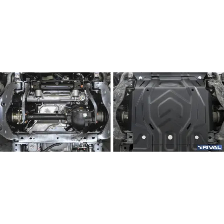 PLAQUE PROTECTION 3 mm RIVAL ACIER MOTEUR FIAT FULLBACK 2016-