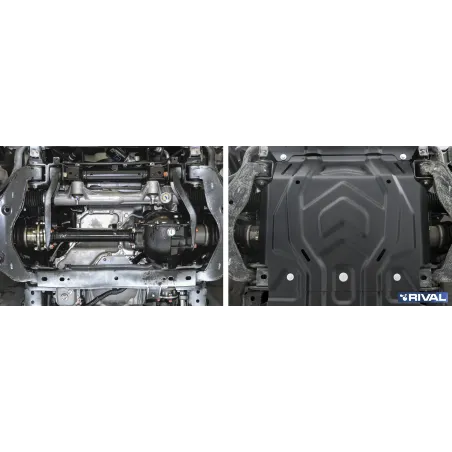 PLAQUE PROTECTION 3 mm RIVAL ACIER MOTEUR FIAT FULLBACK 2016-