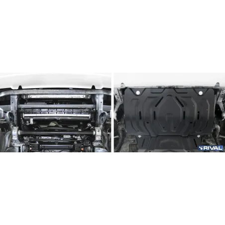 PLAQUE PROTECTION 3 mm RIVAL ACIER RADIATEUR FIAT FULLBACK 2016-