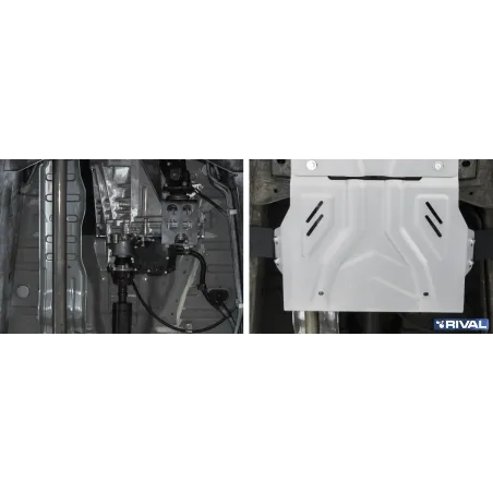 PLAQUE PROTECTION 4 mm RIVAL BOÎTE TRANSFERT FIAT FULLBACK 2016-