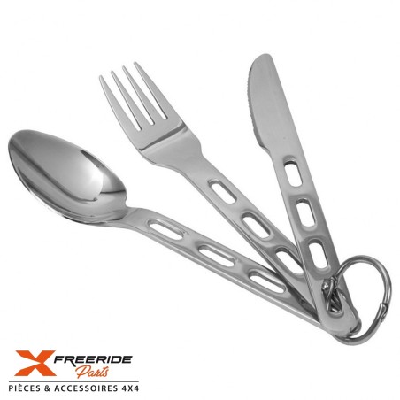 Ensemble de couverts d'extérieur en acier inoxydable de la meilleure qualité de marque Brunner