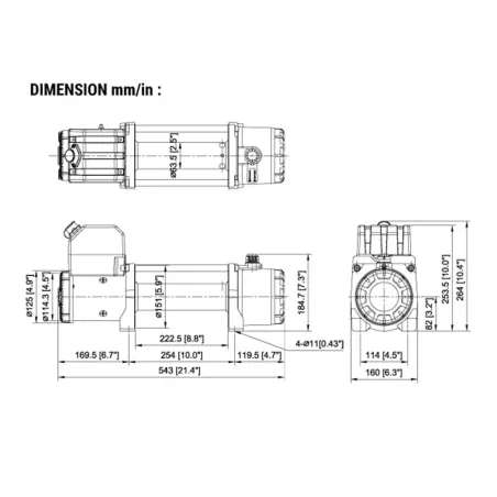 TREUIL COME UP GIO 100 12V