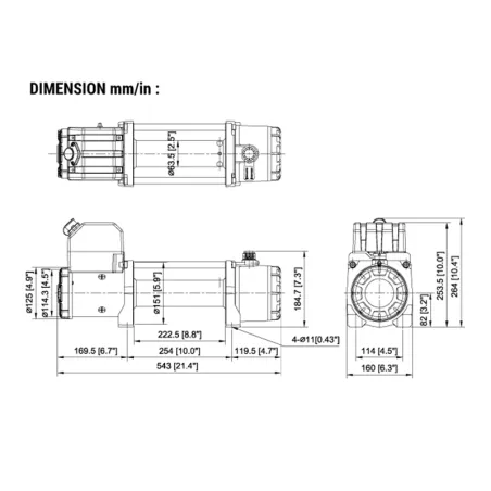 TREUIL COME UP GIO 100 12V