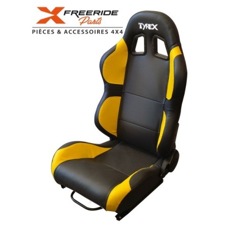 Siège semi baquet Tyrex éco-cuir lavable et imperméable.
Jaune