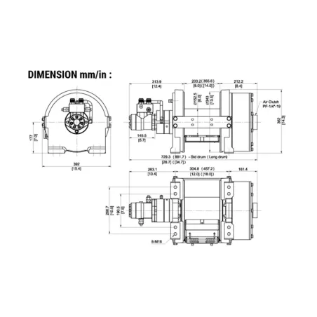 TREUIL COME UP HYDRAULIQUE BISON 30 EN/LD (13600KG)