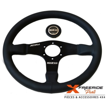 Volant Sparco 14" sport en cuir à branches noires