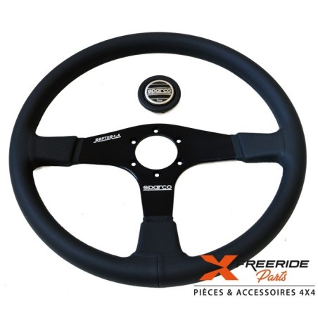 Volant Sparco 15" sport en cuir à branches noires
Produit Sparco
