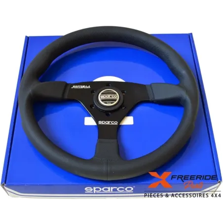 Volant Sparco 14" sport en cuir à branches noires