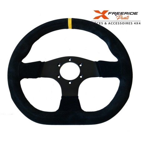 Volant 13" sport Raptor4x4 en aluminium 5mm
Revêtement daim