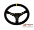 Volant tulipé 14" sport Raptor4x4 en aluminium 5mm
Revêtement daim

Couleur noir