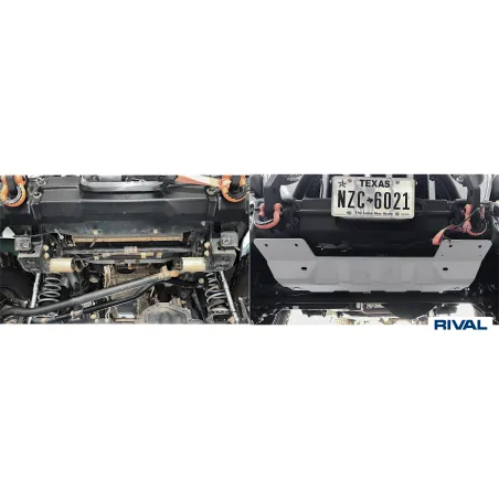 PLAQUE PROTECTION RIVAL BARRE DIRECTION JEEP JK/JL (bO21)