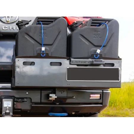 Porte jerrycan double côté droit pour pare chocs arrière Kaymar sur Toyota Land Cruiser 300