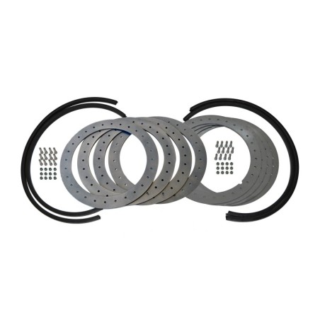 Kit complet de cerclages Beadlock 15" a souder pour 4 jantes en acier