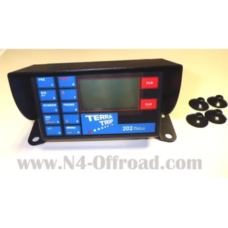 Support Terratrip V4 & V5 alumium noir avec ventouses N4-Offroad