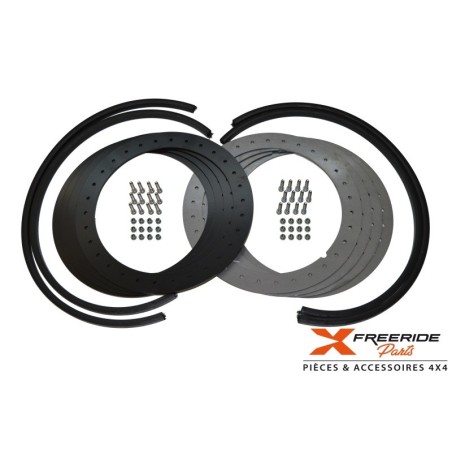 Kit complet de cerclages Beadlock 16" a souder pour 4 jantes en acier

Livré avec joints et visserie