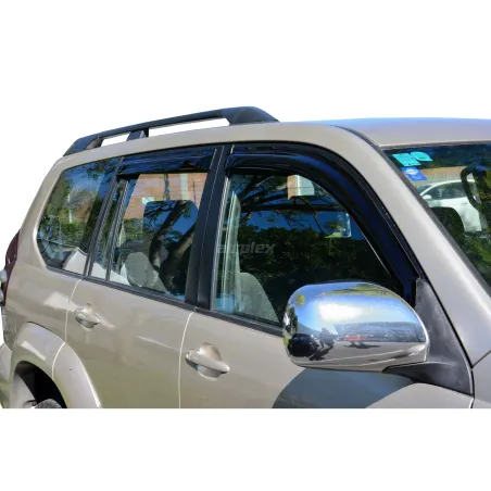Jeu 4 déflecteurs de vitre avant et arrière Airplex KDJ120 - montage collé