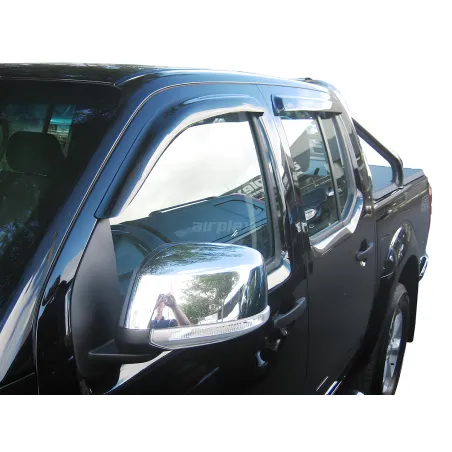 Jeu 4 déflecteurs vitre avant et arrière Nissan Navara D40