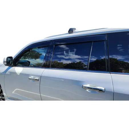 Jeu de 4 déflecteurs de vitre avant et arrière pour VDJ200 - montage collé