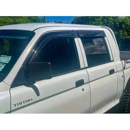 Jeu 4 déflecteurs vitre avant et arrière Mitsubishi L200 K74 1997-2006