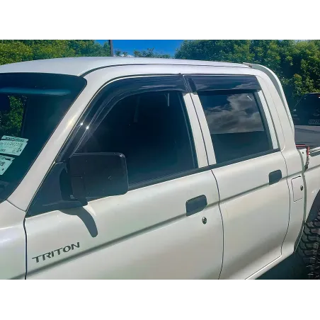 Jeu 4 déflecteurs vitre avant et arrière Mitsubishi L200 K74 1997-2006