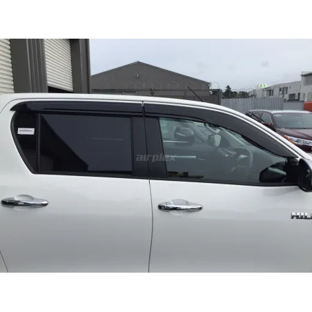 Jeu 4 déflecteurs vitre avant et arrière Hilux Revo